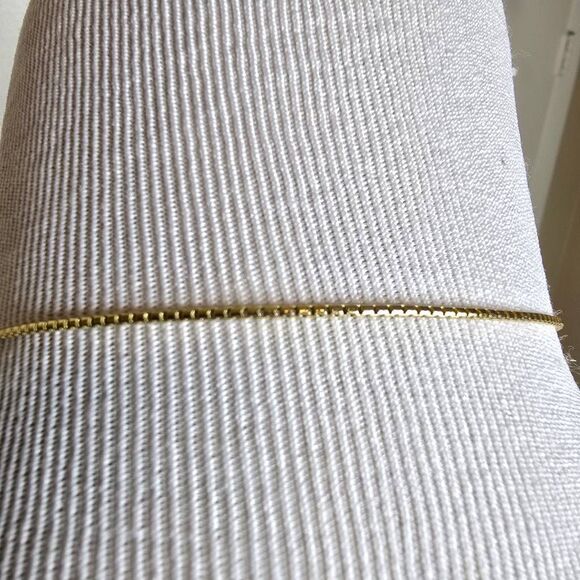 Talbots Double Adjustable Slider Tassle Chain Pendant Necklace Gold White Cream - Picture 7 of 7